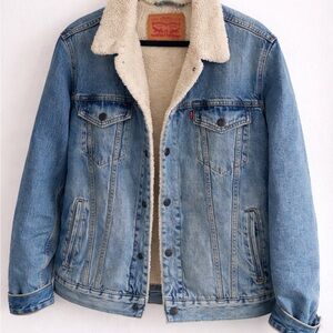 Levi's Light Blue Denim Sherpa-Lined Jacket